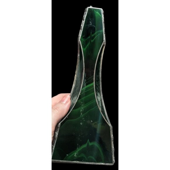 Green Marbled Stained Glass Decor - Picture 1 of 10
